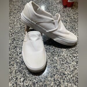 Vans Women's White Slip-On Shoes